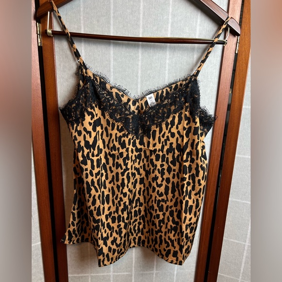 NWT BP animal print Lace Trim Satin Cami tank XS - Picture 6 of 7